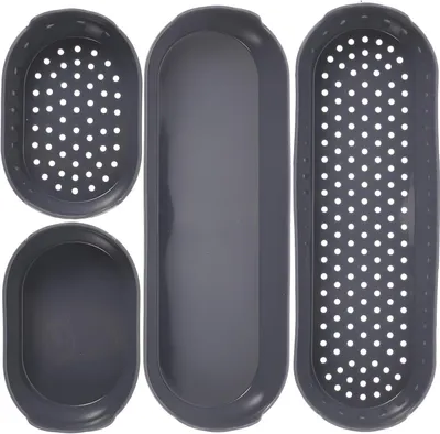 Produktbild von 4 hitzebeständige Silikonbackformen mit Antihaftbeschichtung als Kastenformen für professionelles und selbstgemachtes Backen in der Küche