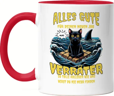 Produktbild von Alles Gute Verräter Tasse rot Abschiedsgeschenk Kollegen Jobwechsel Lustig Humor
