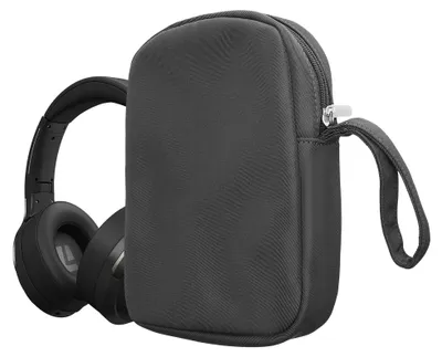 Produktbild von kwmobile Kopfhörer Tasche für Over Ear Headphones kompatibel mit Headset / Overear headphone Case - Kopfhörer Hülle mit Reißverschluss - Dunkelgrau