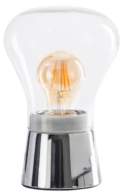 Obrázek produktu pro Stolní lampa, čiré sklo, chrom, V 21 cm