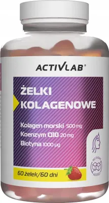 Zdjęcie produktu dla Żelki Truskawkowe kolagenowe 60 sztuk