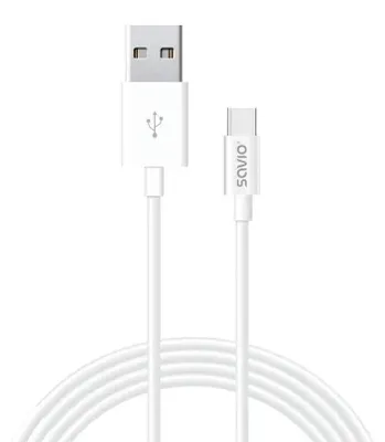 Zdjęcie produktu dla Savio CL-125, 1 m, USB A, USB C, USB 2.0, 0,48 Gbit/s, Biały