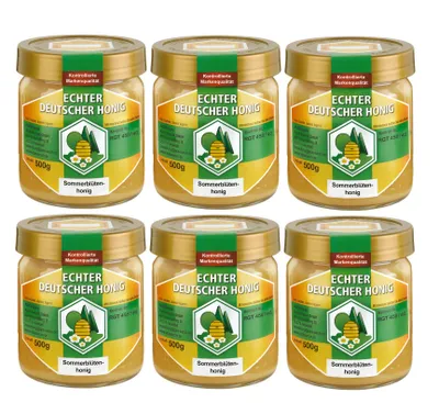Produktbild von Echter Deutscher Honig - Sommerblütenhonig 6x500g