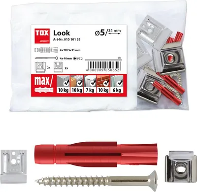 Produktbild von TOX Spiegelbefestigung Look, 4 Stück, 01010155