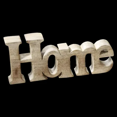 Produktbild von Dekofigur Indoor - Gilde Home Deko-Schriftzug Holz - Holz Schrift Figur Wohndeko