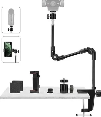 Produktbild von Webcam-lichtstatief 63,5 cm mit 360° zwanenhals & 5/8 Zoll Schraube