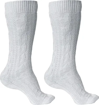 Produktbild von Trachtensocken Trachtenstrümpfe Zopfmuster 40cm, Größe:41-43, Farbe:Weiss