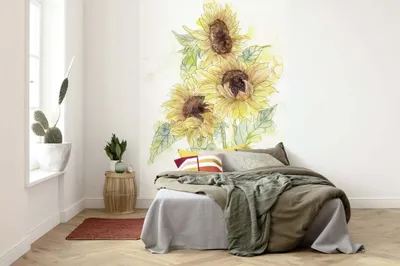 Immagine prodotto di Carta da parati Komar in tessuto non tessuto "Girasol" - dimensioni: 200 x 250 cm (larghezza x altezza), 4 pannelli