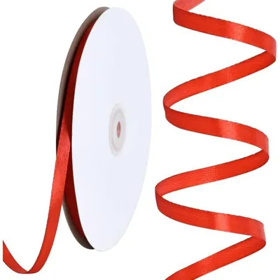 Produktbild von Satinband Rot 2,5 cm x 91 m Geschenkverpackung Basteln Hochzeitsdekoration