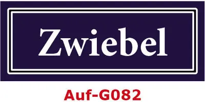 Produktbild von 2 Stück Gewürzaufkleber Zwiebel 40x16mm Gewürzetiketten Sticker Lebensmittel (Auf-G082)