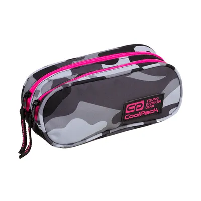 Zdjęcie produktu dla Piórnik szkolny COOLPACK Como Pink Neon A360 PINK GREY dla nastolatków
