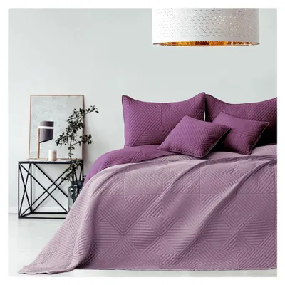 Produktbild von Bettüberwurf 220 x 240 cm in Violett-Flieder, zweiseitige Tagesdecke mit Ultrasonic-Steppung