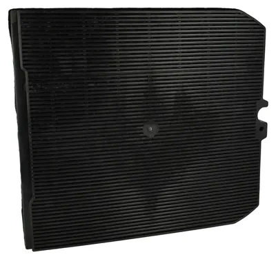 A black carbon filter for a range hood.