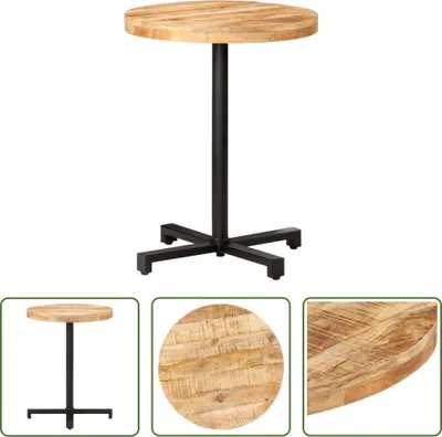 Immagine prodotto di The Living Store Tavolo da bistrot rotondo Ø60x75 cm Legno di mango grezzo