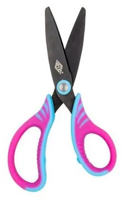 Produktbild von Bastelschere WEDO® Gripy, 13 cm, rostfreier Edelstahl, rundes Scherenblatt, farbig sortiert