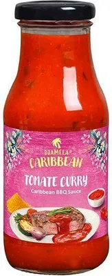 Produktbild von Djamela Tomaten Curry Sauce 240 Ml Glas Vegetarisch Glutenfrei Tomatig mit Curry-Note