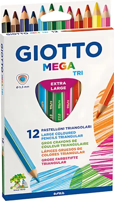 Immagine prodotto di GIOTTO F220600 Mega matite colorate - scatola da 12