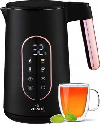 Zdjęcie produktu dla Bezprzewodowy Czajnik Elektryczny 2200W 1,7L Z Regulacją Temperatury