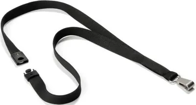 Produktbild von Textilband Soft Colour 15mm mit Karabiner 44cm schwarz VE=6x10 Stück