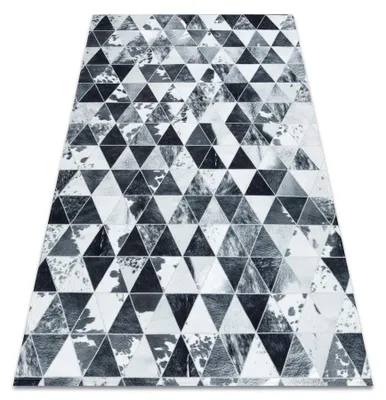 Obrázok produktu pre Koberec PATCHWORK 21722 gri - Hovädzia koža, Trojuholníky šedá 120x170 cm
