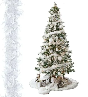 Produktbild von Federkette - Christbaumboa 190 cm weiß