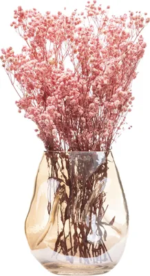 Produktbild von QUVIO Vase - Blumenvase - Blumenvase - Glasvase - Vasen - Gewellte Vase - Gewellte Vase - Trockenblumenvase - Trockenblumenvase - Größe S - Glasvase - Glas - Transparent - Beige