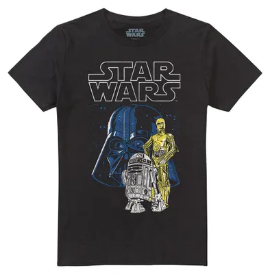Immagine prodotto di Maglietta unisex "Star Wars" - "Droids", taglia S, colore nero (modello TV38222), adatta sia per uomo che per donna
