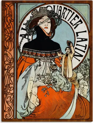 Produktbild von ARTland Leinwandbild Au Quartier Latin. 1898 Größe: 90x120 cm