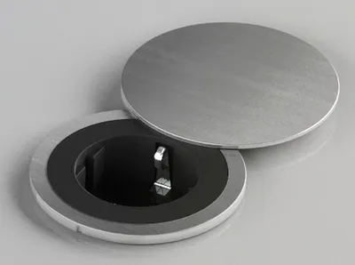 Produktbild von Küchensteckdose Pix mit Deckel, Einbausteckdose Küche, Arbeitsplatte
