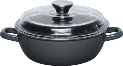 Obrázek produktu pro Riess Schmorpfanne mit Glasdeckel 20cm, hoch DARK GREY