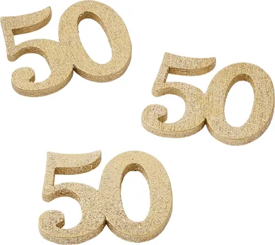 Produktbild von 12 Holzstreuteile 50 gold