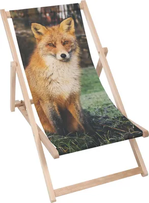 Produktbild von Dreamroots Liegestuhl klappbar Holz, Buchenholz bis zu 130 kg, Sonnenliege klappbar mit 3-stufiger Neigungsregulierung der Rückenlehne, Fox Life
