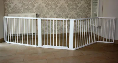 Produktbild von Schutzgitter Absperrgitter Türgitter Treppenschutzgitter V 343cm weiss