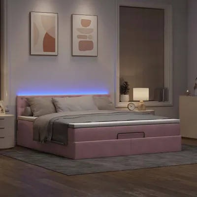 Produktbild von Möbel Glamour Ottoman-Bett mit Matratze Rosa 180x200 cm Samt - Klassische Betten CC9998717