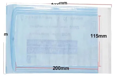 Imagen del producto de Bolsas de esterilización, diseño autoadhesivo, papel médico, 135x260 mm, 100 unidades