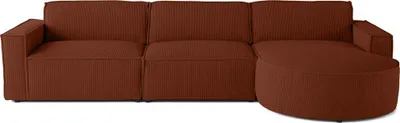 Produktbild von Lisa Design Spiaggia - rechts - 5 Sitzplätze - aus Cordstoff , Terrakotta
