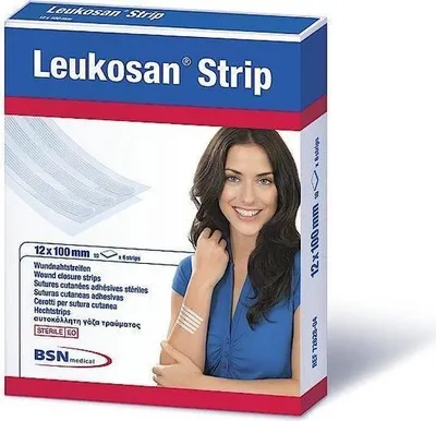 Produktbild von Leukosan Strip Cintas De Sutura 6 X 38 Mm y 6 X 75 Mm 2 Unidades Bsn Medical