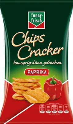 Verpackungsbild funny frisch Chips Cracker Paprika knusprig dünn gebacken 90g