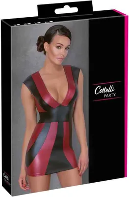 Produktbild von Cottelli PARTY Kleid im roten und schwarzen Mattlook L