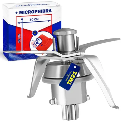 Messer-Set mit Dichtung für Thermomix TM21, inkl. Mikrofasertuch