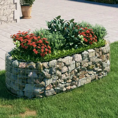 Image de Vidaxl Gabion -Pflanzer erhöhte 200x100x50 cm galvanisé Bügeleisen