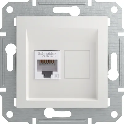 Produktbild von Schneider Electric ASFORA RJ45 Kat. 6e UTP 1-Fach ICD UP weiss EPH4770121D