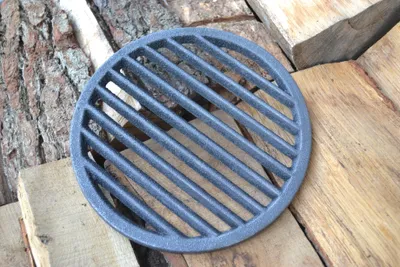 Produktbild von SEZAM - Ofenrost Round 25 cm Gusseisen Gussrost Kaminrost eckig Ascherost Kaminofen Tafelrost Rost Ofengitter Kamin