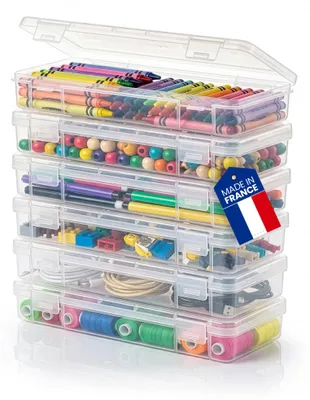 Aufbewahrungsbox 1,5 l, 6er-Set, transparent, stapelbar, BPA-frei