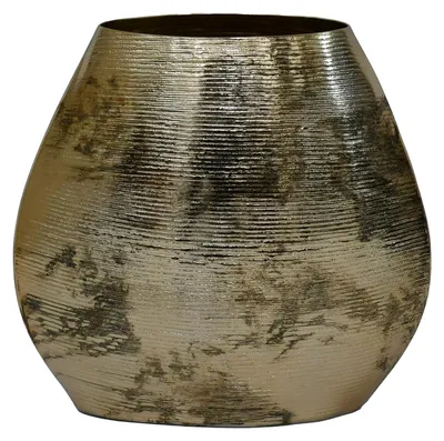 Tafelvaas aus Metall, goldfarben, 27 x 13 x 26 cm