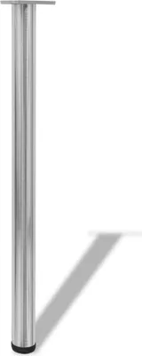 Obrázok produktu pre vidaXL 4 výškovo nastaviteľné stolové nohy brúsený nikel 870 mm
