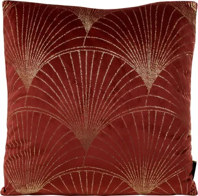 Produktbild von EUROFIRANY | Kissenbezug - 45 x 45 cm - ziegelrote Kissenhülle - Glamour Modern