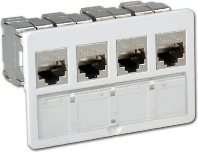 Image de Bloc de 4 connecteurs modulaires RJ45 cat.6 OHMTEC