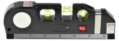 Immagine prodotto di Livella laser multifunzionale, portatile, doppia testa, metro a nastro, righelli standard e metrici con graduazioni, 2, 5 m