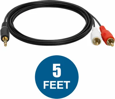 Produktbild von 3,5mm Audio zu 2 RCA Kabel 1/8"" Stereo Male 2-RCA Y Splitter Wire